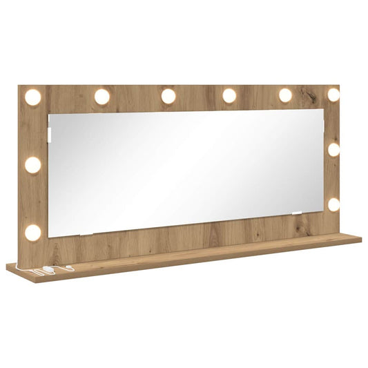 vidaXL Καθρέφτης τουαλέτας με καθρέφτη Artisan Oak 100 x 45 x 18 εκ.