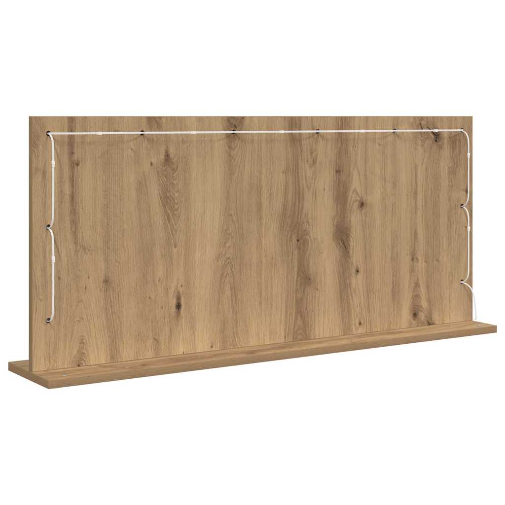 vidaXL Καθρέφτης τουαλέτας με καθρέφτη Artisan Oak 100 x 45 x 18 εκ.