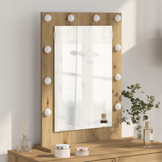 vidaXL Καθρέφτης τουαλέτας Artisan Oak 70 x 50 x 18 εκ. Ορθογώνιος