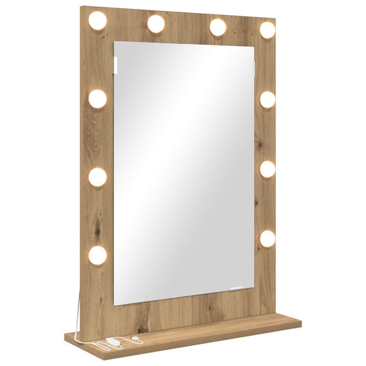 vidaXL Καθρέφτης τουαλέτας Artisan Oak 70 x 50 x 18 εκ. Ορθογώνιος