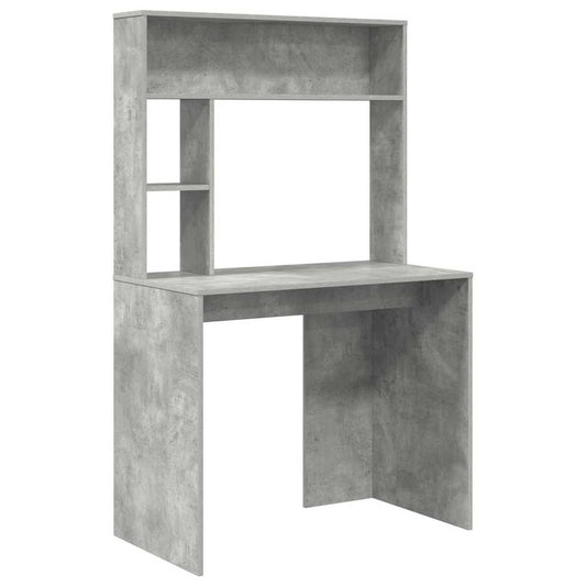 vidaXL Γραφείο Σκυρόδεμα Γκρι 91 x 50 x 149 εκ Επεξεργασμένο Ξύλο