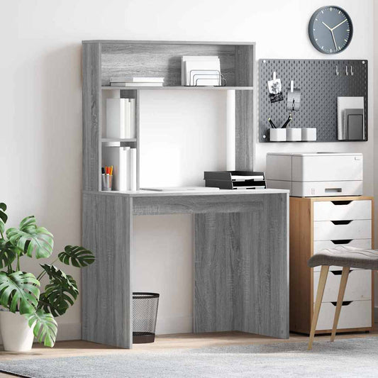 vidaXL Γραφείο Γκρίζο Σονομα 91 x 50 x 149 εκ Επεξεργασμένο Ξύλο