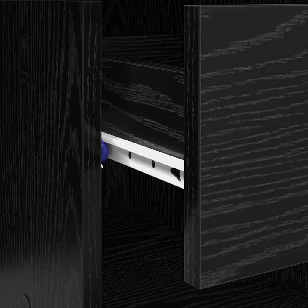 vidaXL Γραφείο Μαύρη δρυς 90 x 49.5 x 75 εκ. Επεξεργασμένο ξύλο