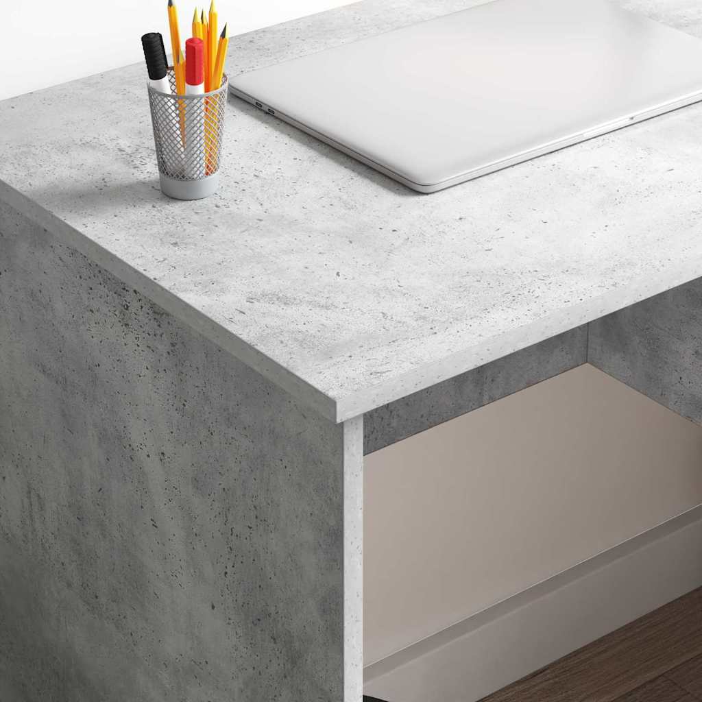 vidaXL Γραφείο Γκρι σκυροδέματος 90 x 49.5 x 75 εκ. Επεξεργασμένο ξύλο