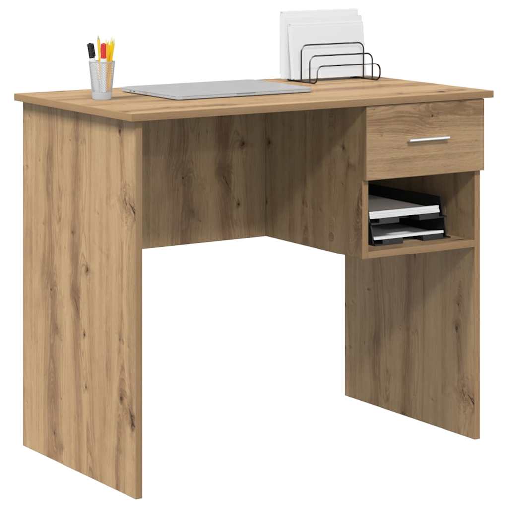 vidaXL Γραφείο artisan δρυς 90 x 49.5 x 75 εκ. Επεξεργασμένο ξύλο