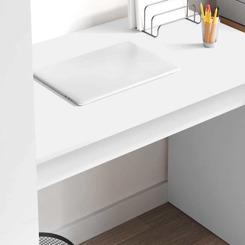 vidaXL Γραφείο με ράφι Λευκό 113 x 54 x 120 εκ. Επεξεργασμένο ξύλο