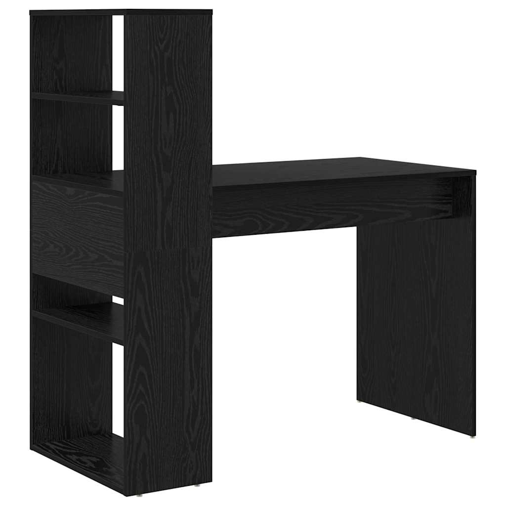vidaXL Γραφείο Μαύρη Οξυά Επεξεργασμένο Ξύλο 113 x 54 x 120 εκ.