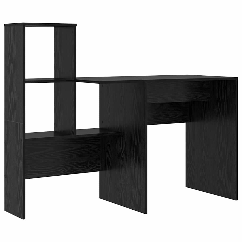 vidaXL Γραφείο Μαύρη δρυς 131.5 x 50 x 106.5 εκ. Επεξεργασμένο ξύλο