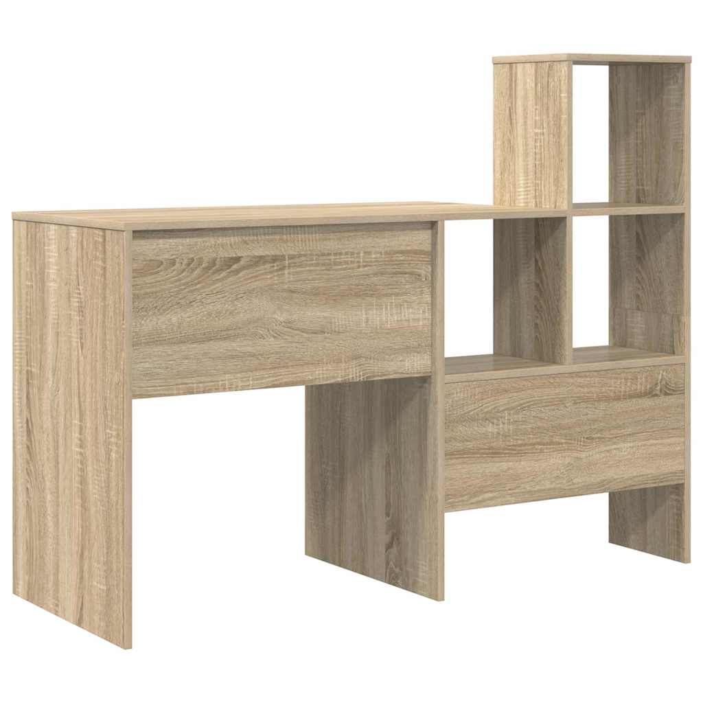 vidaXL Γραφείο Sonoma Δρυς 131.5 x 50 x 106.5 εκ. Επεξεργασμένο ξύλο