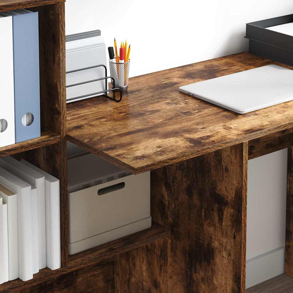 vidaXL Γραφείο Καπνιστή δρυς 131.5 x 50 x 106.5 εκ. Επεξεργασμένο ξύλο