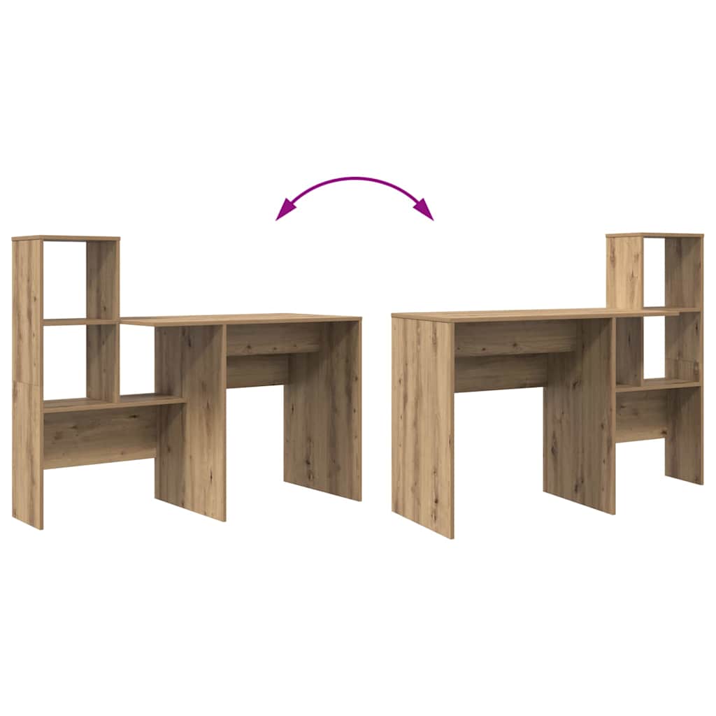 vidaXL Γραφείο artisan δρυς 131.5 x 50 x 106.5 εκ. Επεξεργασμένο ξύλο