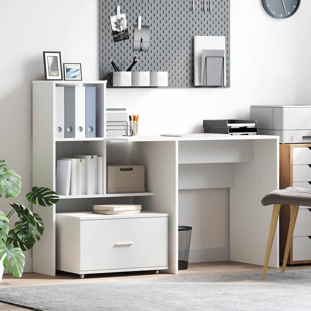 vidaXL Ντουλάπι με Συρτάρια 55 x 45 x 31 εκ Λευκό