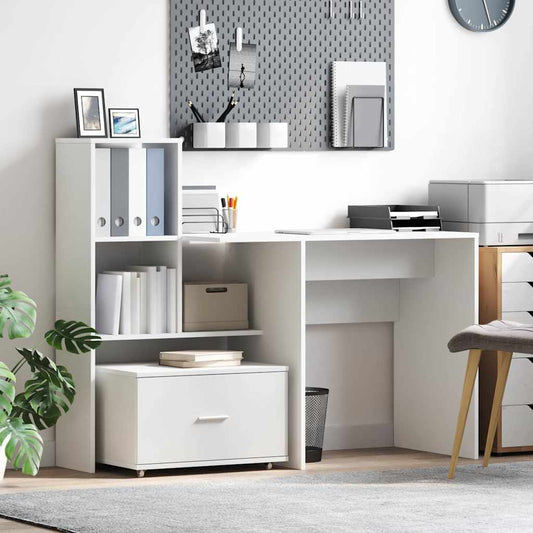 vidaXL Ντουλάπι με Συρτάρια 55 x 45 x 31 εκ Λευκό
