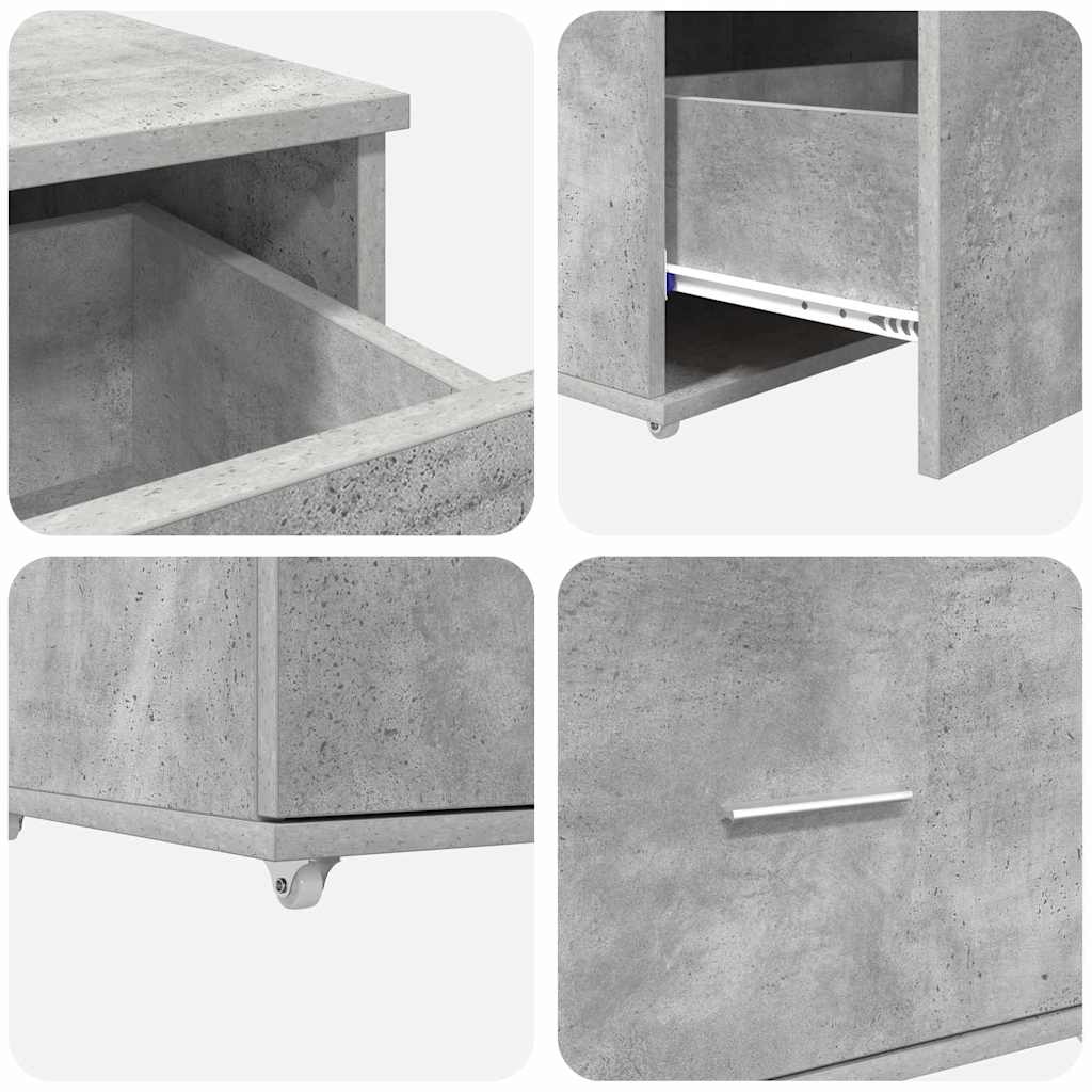 vidaXL Ντουλάπι με Συρτάρια 55 x 45 x 31 εκ Σκυρόδεμα Γκρι