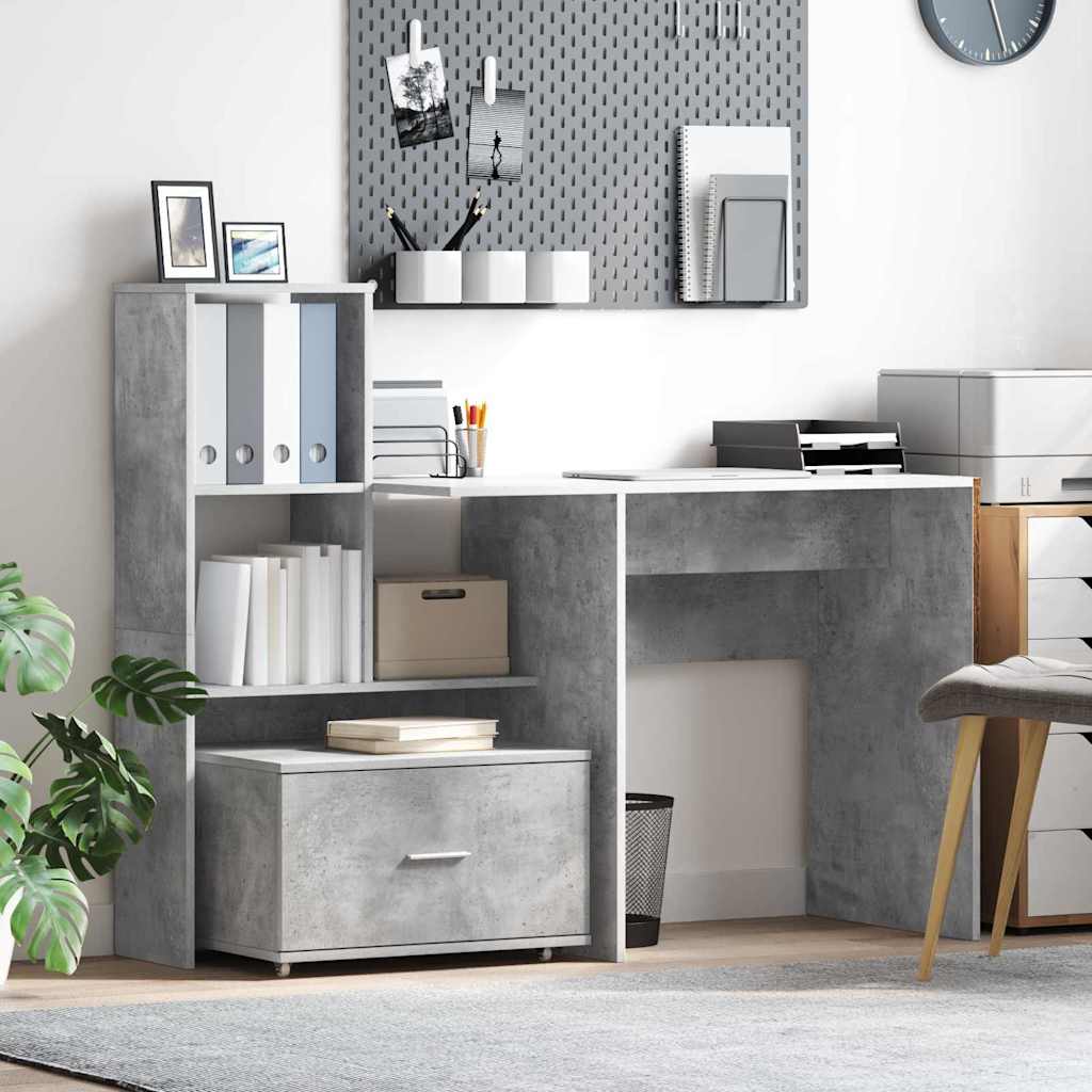 vidaXL Ντουλάπι με Συρτάρια 55 x 45 x 31 εκ Σκυρόδεμα Γκρι