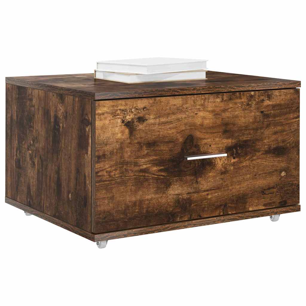 vidaXL Ντουλάπι με Συρτάρια 55 x 45 x 31 εκ Καπνιστό Δρύς