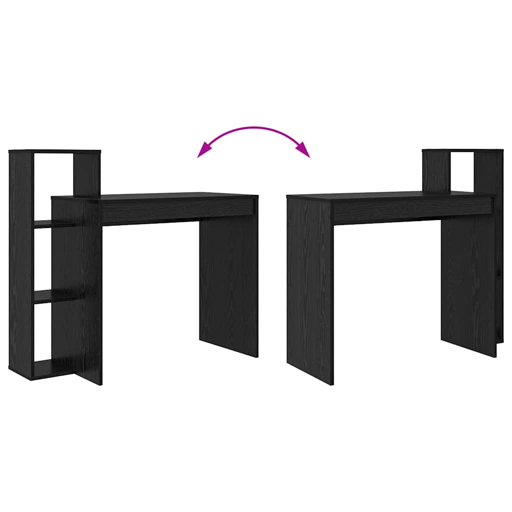 vidaXL Γραφείο με ράφι Μαύρη δρυς 100 x 40 x 90 cm Επεξεργασμένο ξύλο