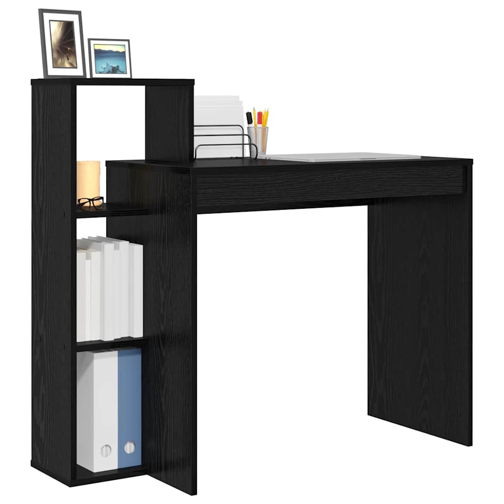 vidaXL Γραφείο με ράφι Μαύρη δρυς 100 x 40 x 90 cm Επεξεργασμένο ξύλο