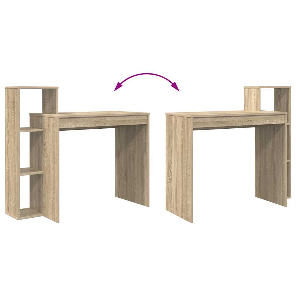 vidaXL Γραφείο με ράφι Sonoma Δρυς 100 x 40 x 90 cm Επεξεργασμένο ξύλο