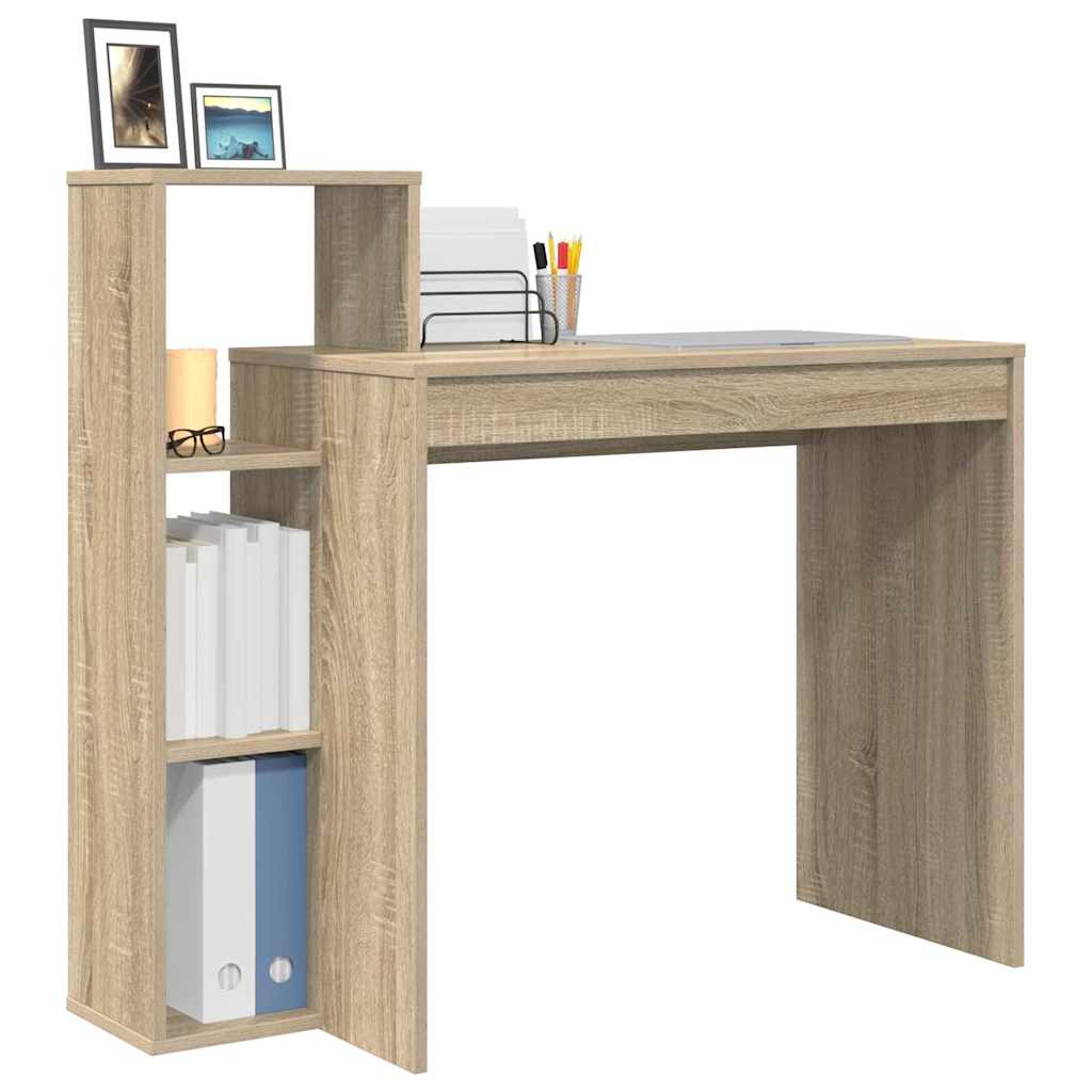vidaXL Γραφείο με ράφι Sonoma Δρυς 100 x 40 x 90 cm Επεξεργασμένο ξύλο