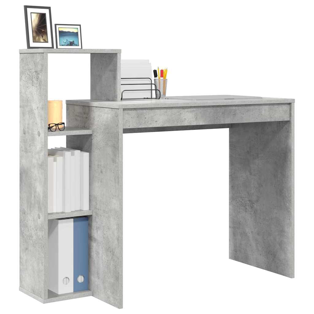 vidaXL Γραφείο Γκρι σκυροδέματος 100 x 40 x 90 cm Επεξεργασμένο ξύλο