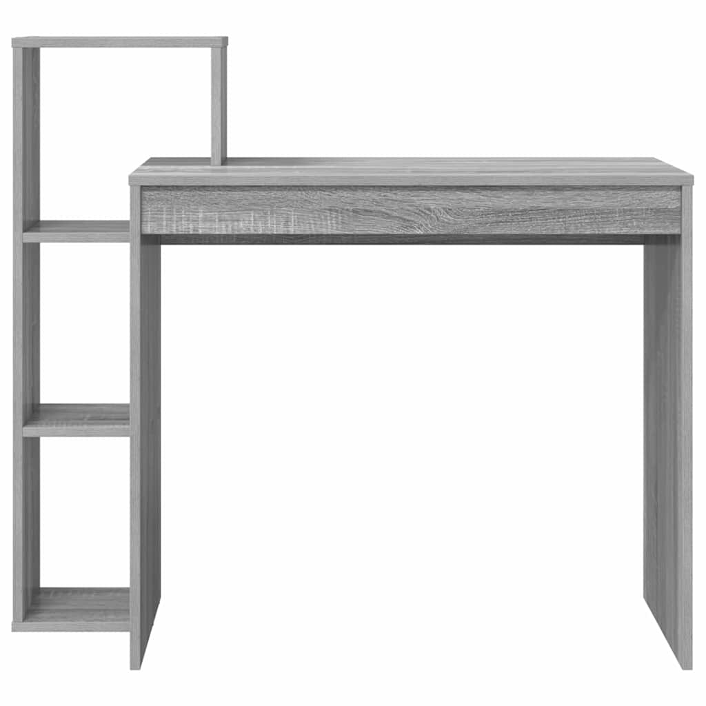 vidaXL Γραφείο με ράφι Γκρι sonoma 100 x 40 x 90 cm Επεξεργασμένο ξύλο