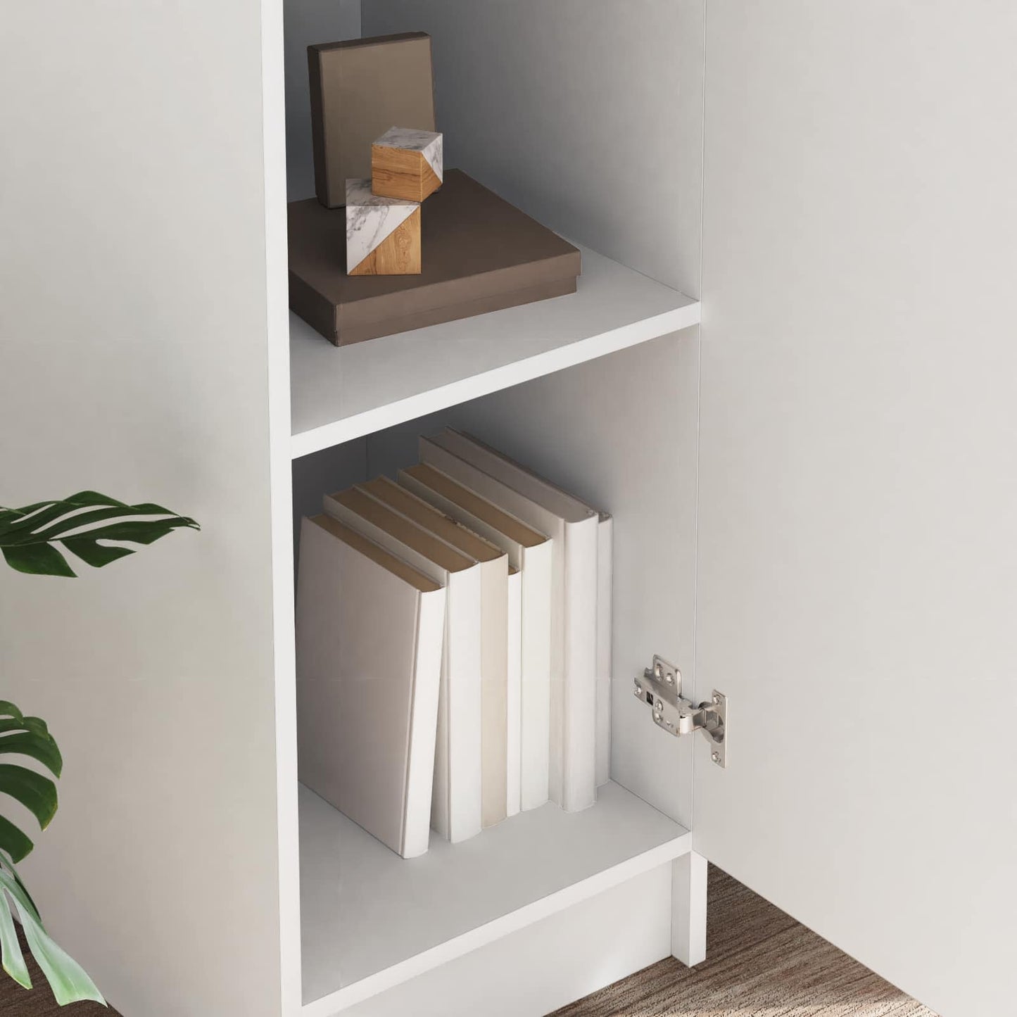 vidaXL Ψηλό Ντουλάπι Λευκό 35 x 39 x 168 εκ Επεξεργασμένο ξύλο