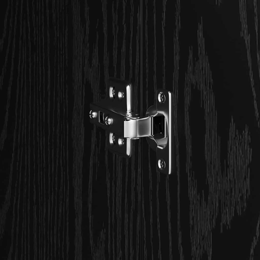 vidaXL Ψηλό Ντουλάπι Μαύρη δρυς 35 x 39 x 168 εκ Επεξεργασμένο ξύλο