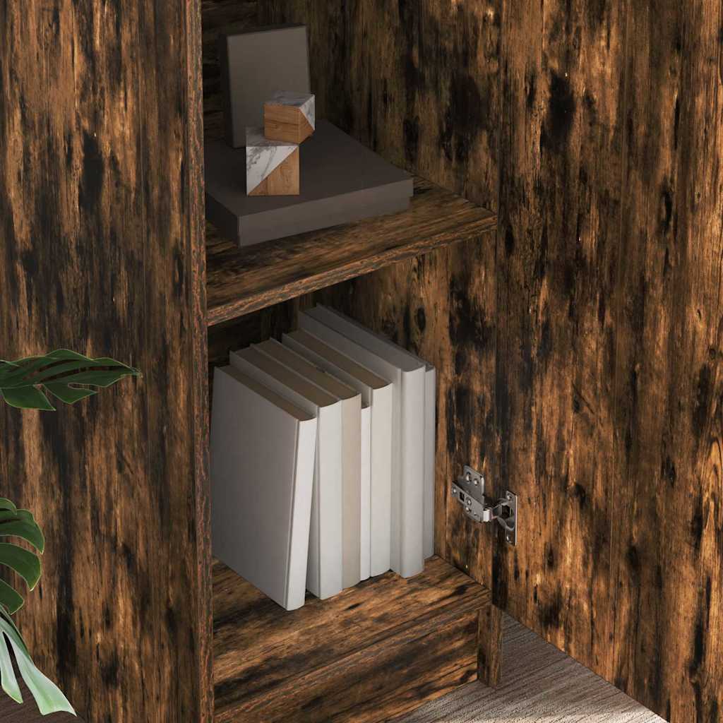 vidaXL Ψηλό Ντουλάπι Καπνιστή δρυς 35 x 39 x 168 εκ Επεξεργασμένο ξύλο