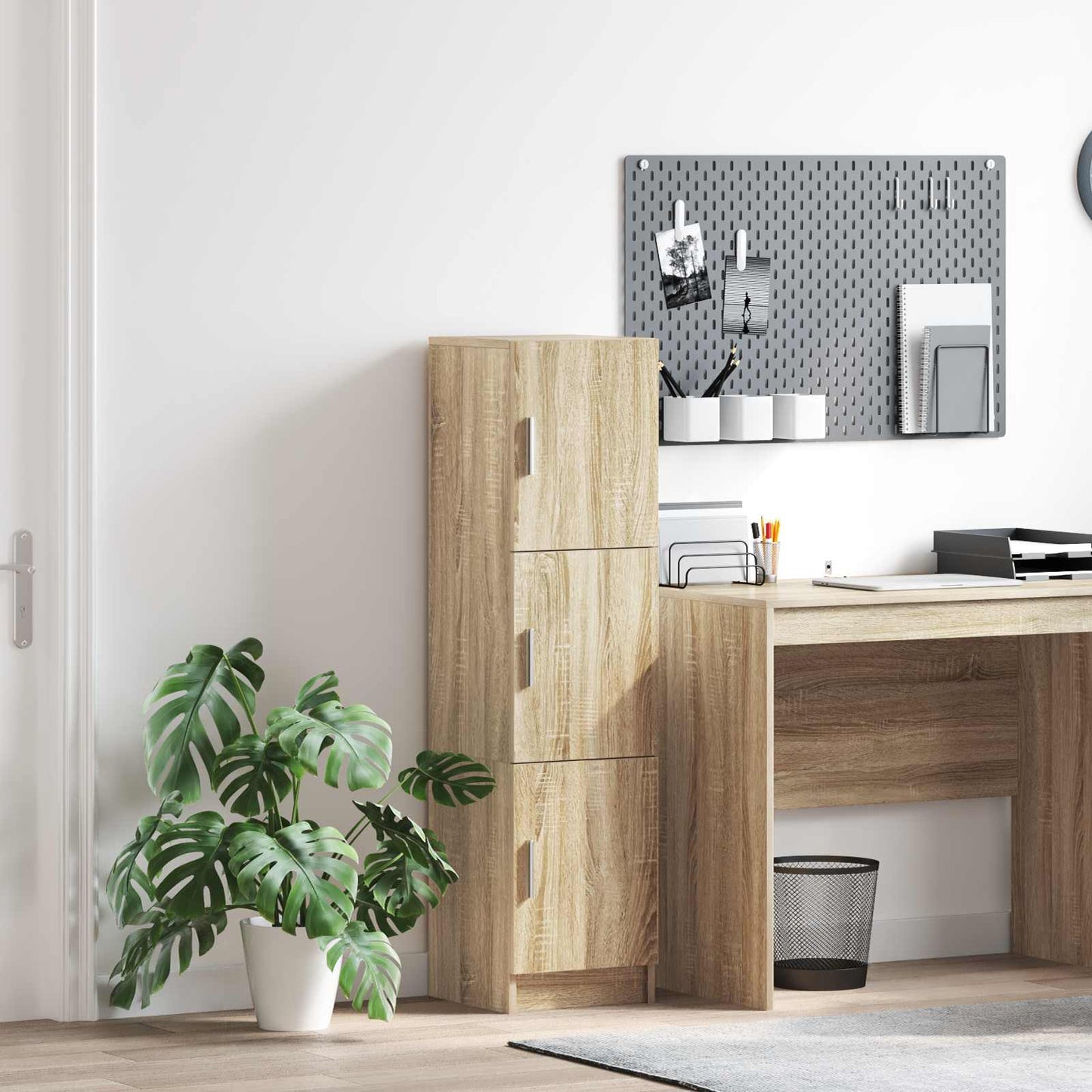 vidaXL Highboard Δρύς Sonoma 31.5 x 32 x 122.5 εκ