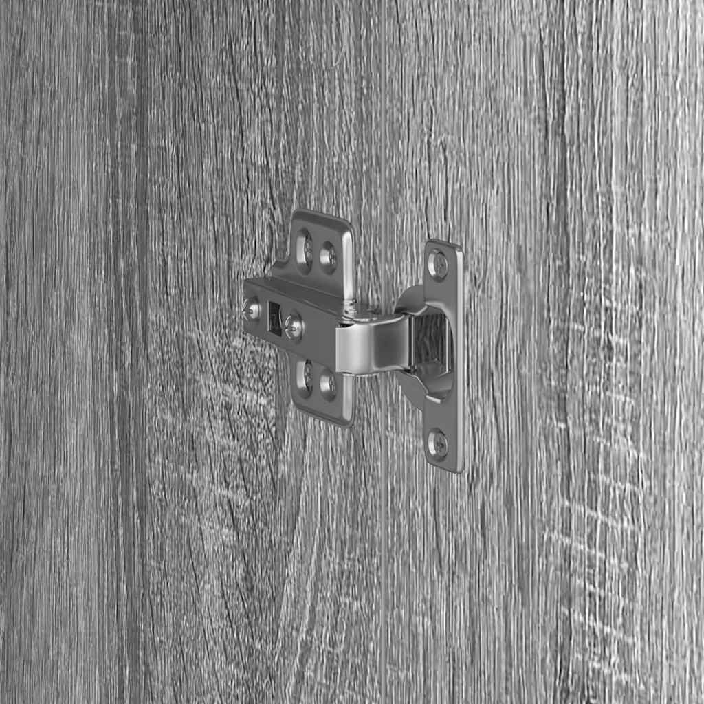 vidaXL Ψηλή Ντουλάπα Γκρι sonoma 31,5 x 32 x 124 εκ Επεξεργασμένο ξύλο