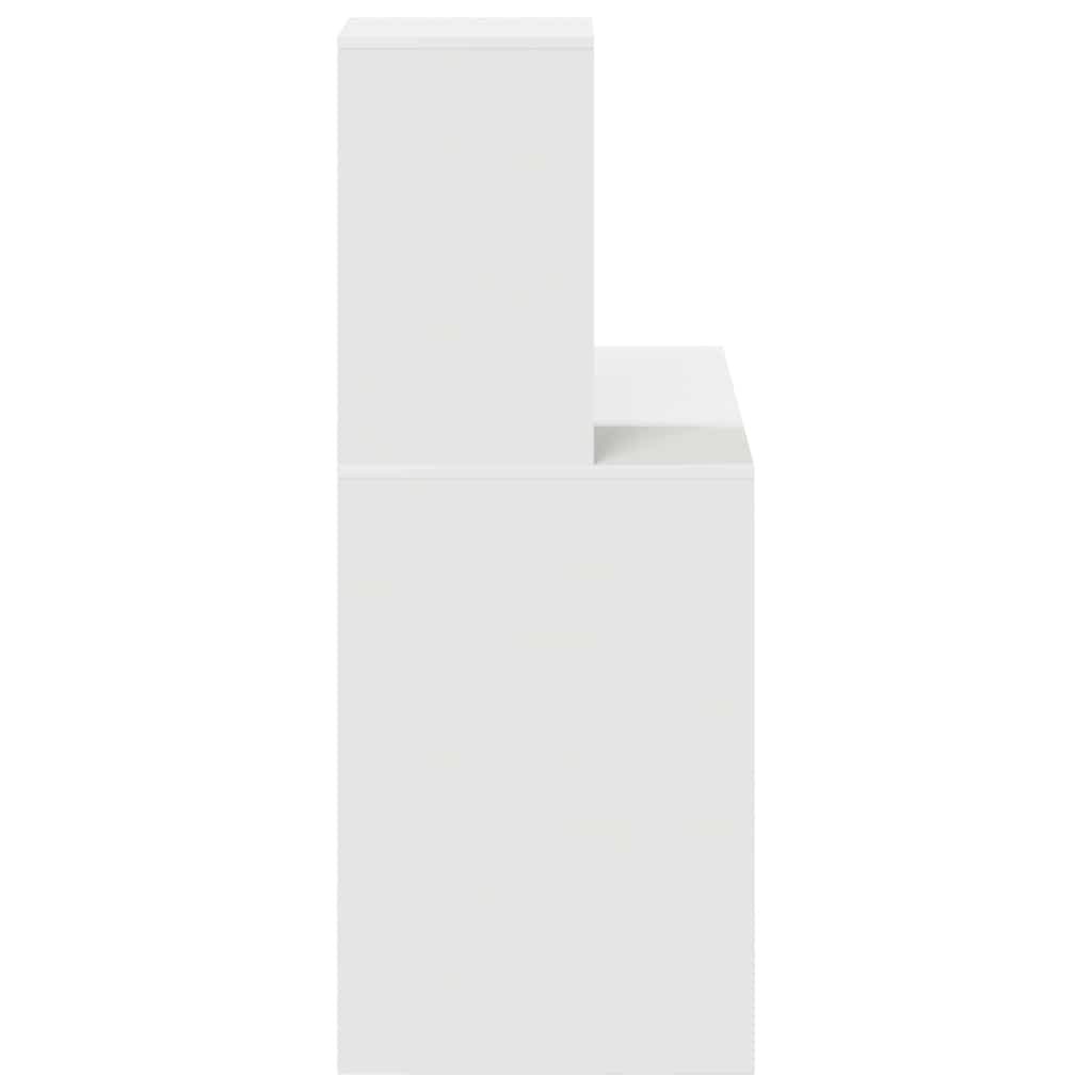 vidaXL Γραφείο με ράφι Λευκό 102 x 50 x 124 εκ. Επεξεργασμένο ξύλο