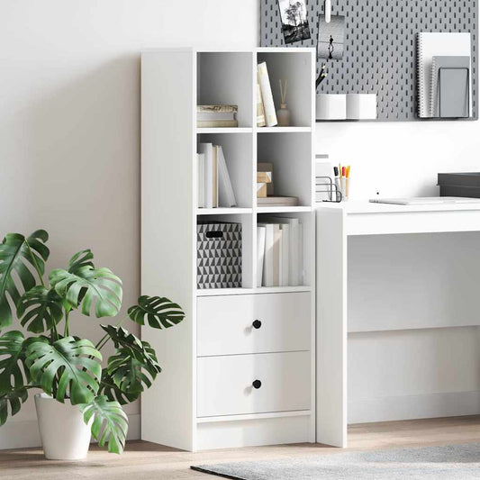 vidaXL Highboard Λευκό 45.5 x 34 x 127 εκ Επεξεργασμένο ξύλο