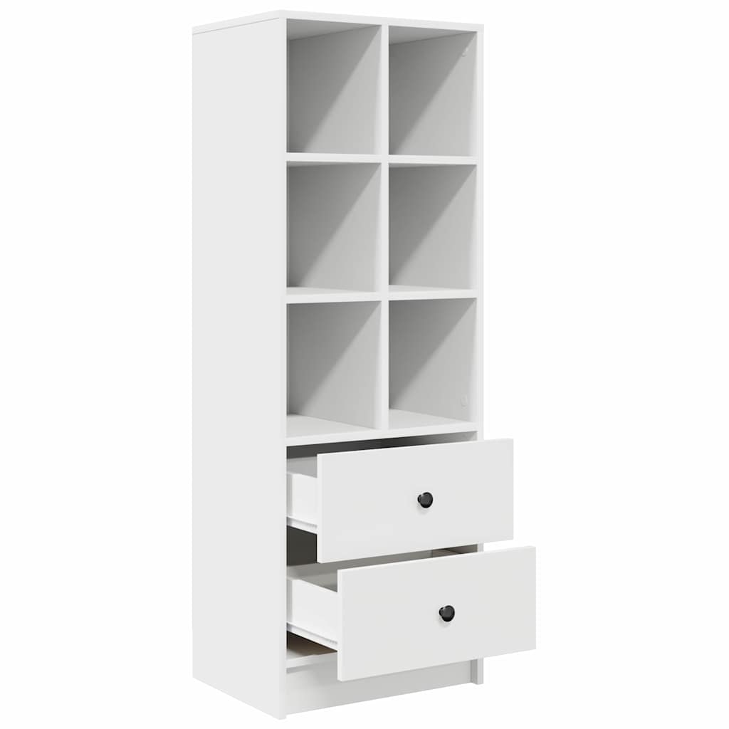 vidaXL Highboard Λευκό 45.5 x 34 x 127 εκ Επεξεργασμένο ξύλο