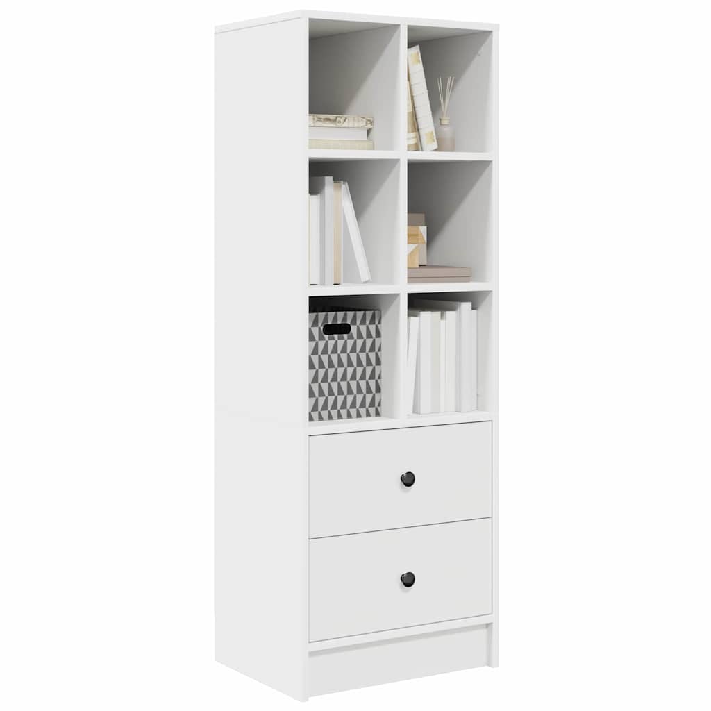 vidaXL Highboard Λευκό 45.5 x 34 x 127 εκ Επεξεργασμένο ξύλο