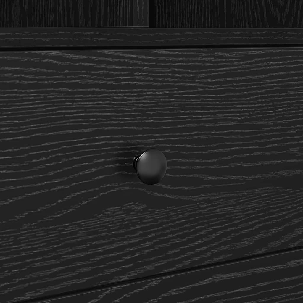 vidaXL Highboard Μαύρη δρυς 45.5 x 34 x 127 εκ Επεξεργασμένο ξύλο