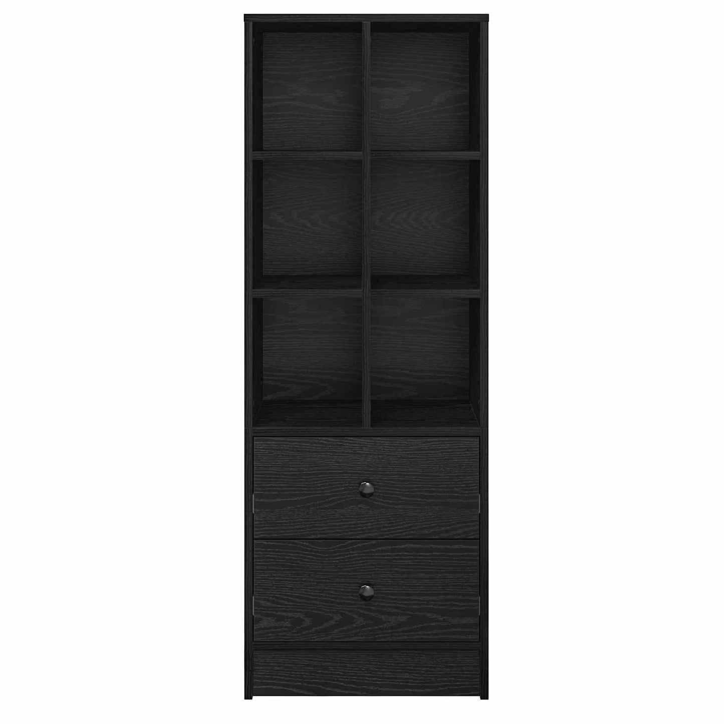 vidaXL Highboard με συρτάρι Μαύρη Οξυά 45,5 x 34 x 127 εκ