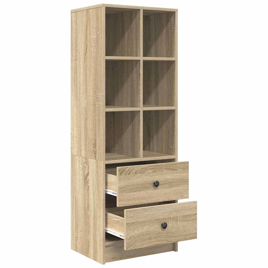 vidaXL Highboard Sonoma Δρυς 45.5 x 34 x 127 εκ Επεξεργασμένο ξύλο