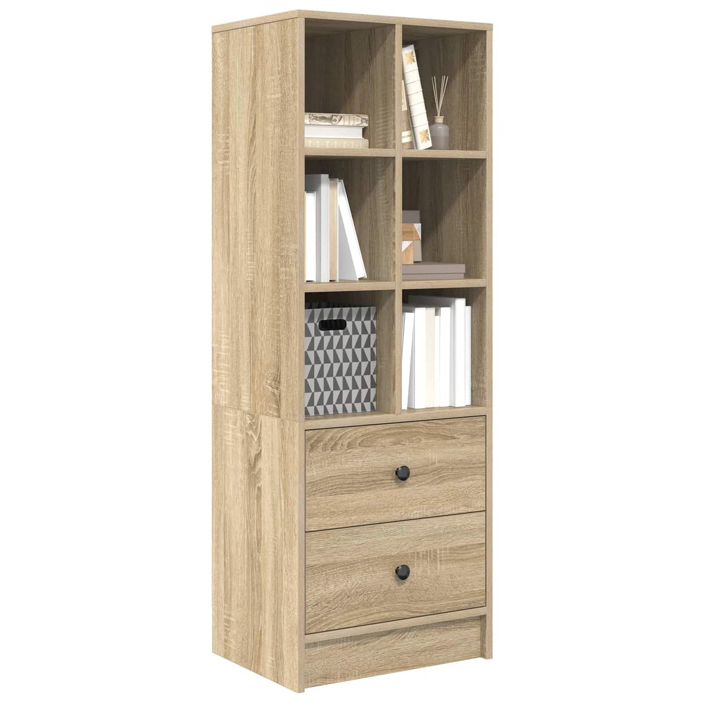 vidaXL Highboard με συρτάρι Δρύς Sonoma 45,5 x 34 x 127 εκ