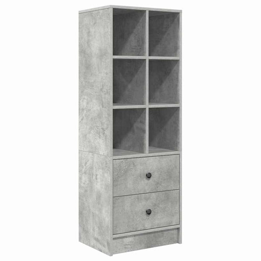 vidaXL Highboard με συρτάρι Σκυρόδεμα Γκρι 45,5 x 34 x 127 εκ