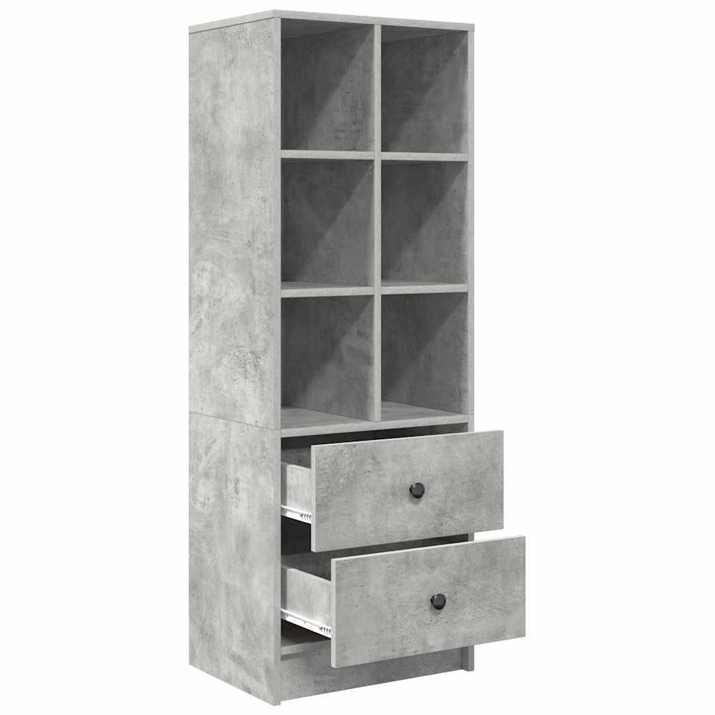 vidaXL Highboard με συρτάρι Σκυρόδεμα Γκρι 45,5 x 34 x 127 εκ