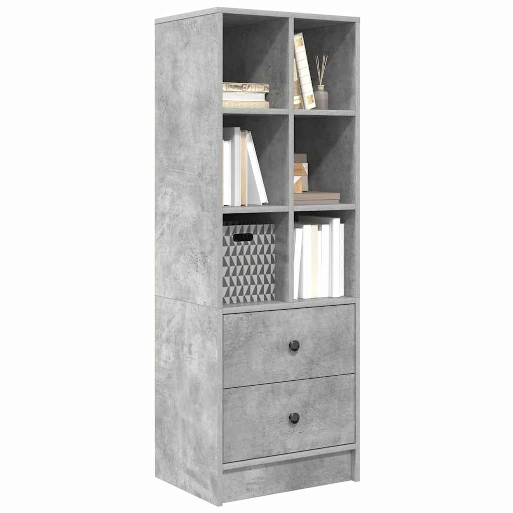 vidaXL Highboard με συρτάρι Σκυρόδεμα Γκρι 45,5 x 34 x 127 εκ