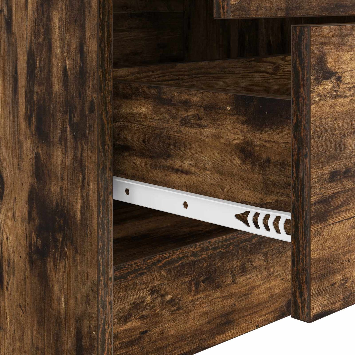 vidaXL Highboard με συρτάρι Καπνιστό Δρύς 45,5 x 34 x 127 εκ