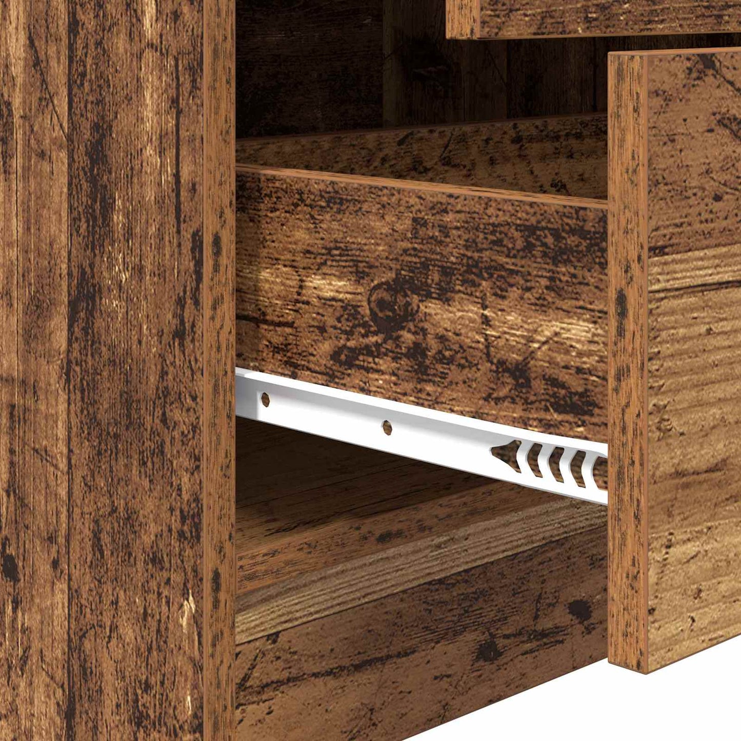 vidaXL Highboard με συρτάρι Παλιό ξύλο 45,5 x 34 x 127 εκ