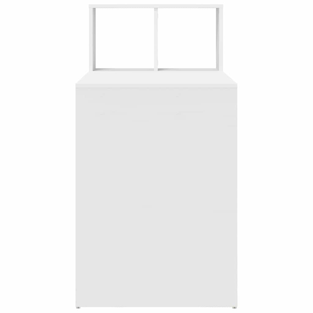 vidaXL Γραφείο με ράφι Λευκό 108 x 55 x 103.5 εκ Επεξεργασμένο ξύλο