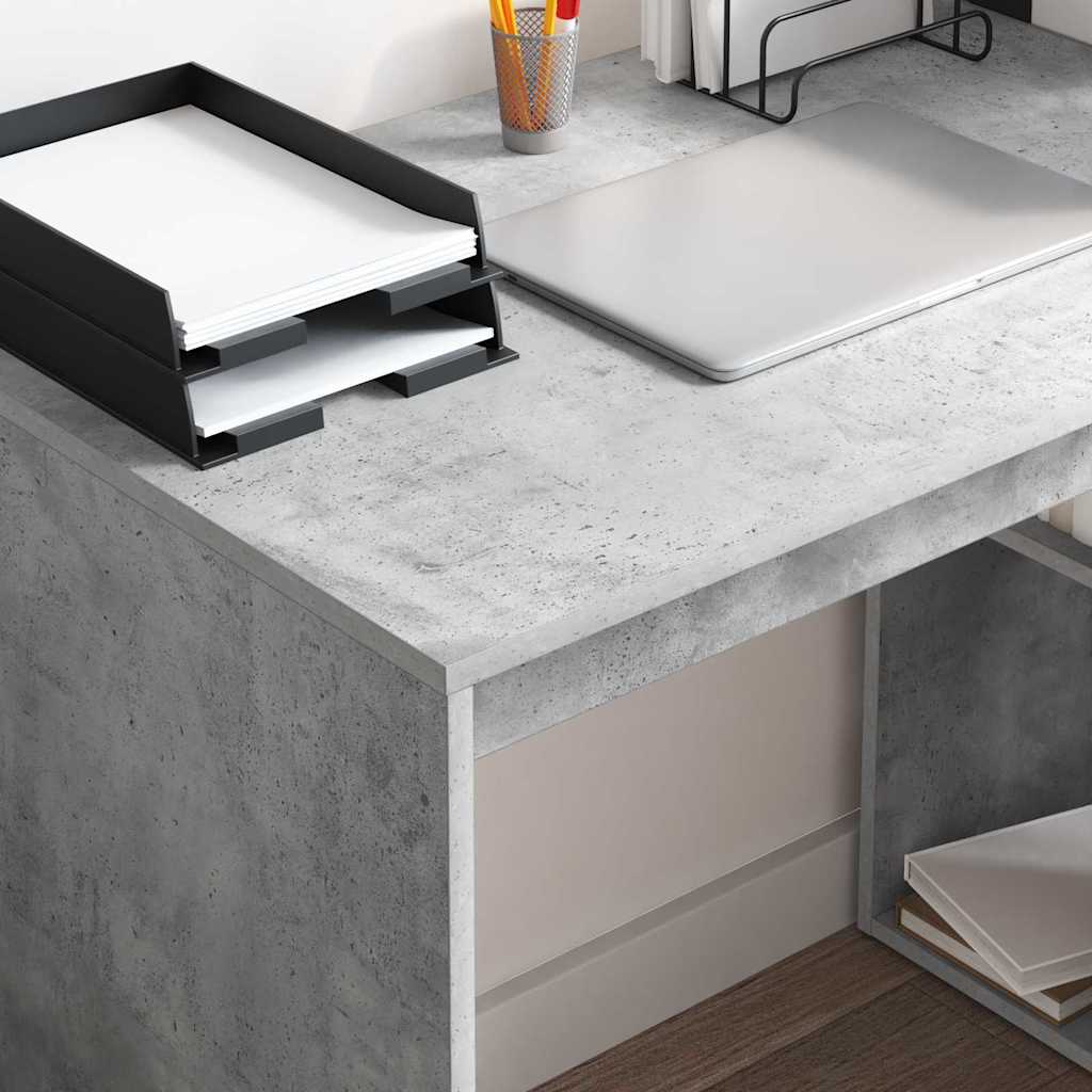 vidaXL Γραφείο Σκυρόδεμα Γκρι 108 x 55 x 103.5 εκ Επεξεργασμένο ξύλο