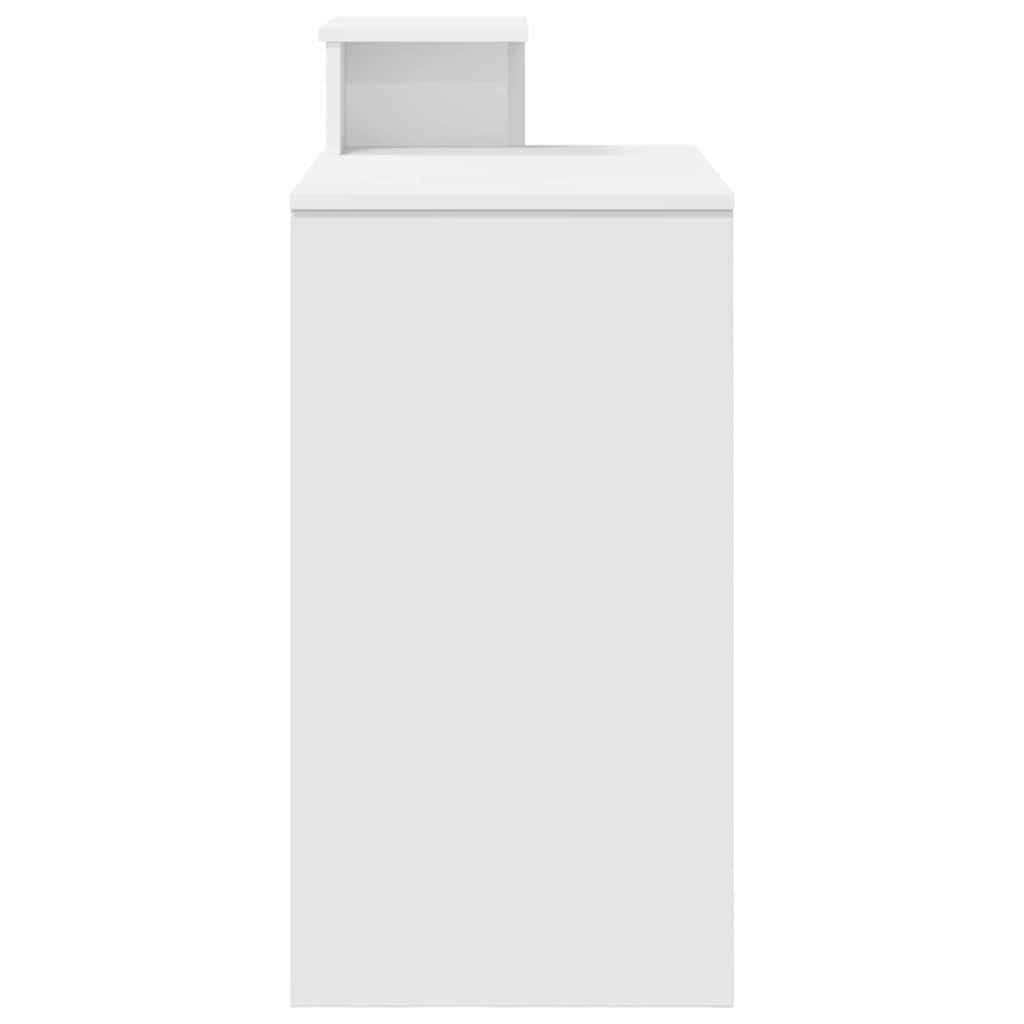 vidaXL Γραφείο με ράφι Λευκό 106 x 40 x 88.5 εκ Επεξεργασμένο ξύλο