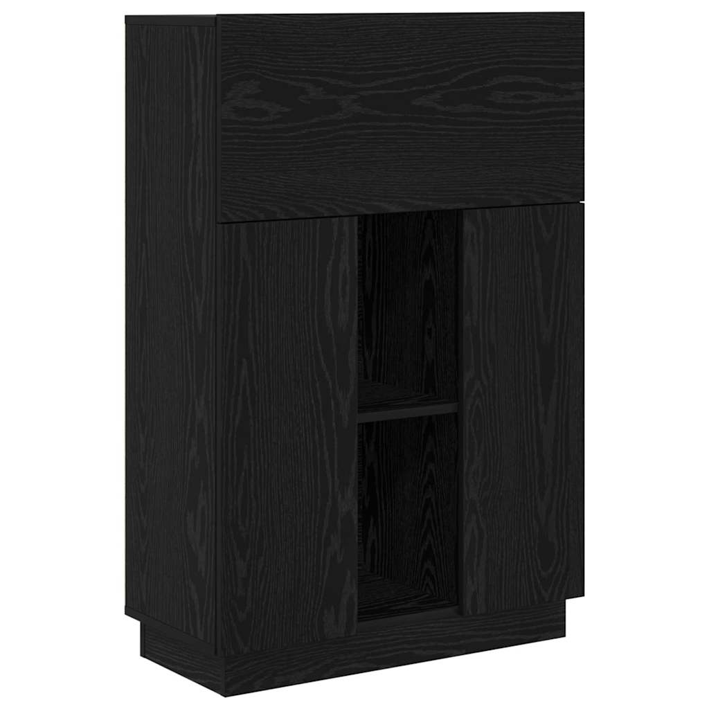 vidaXL Γραφείο Μαύρη Οξυά 71.5 x 31.5 x 106.5 εκ Επεξεργασμένο ξύλο