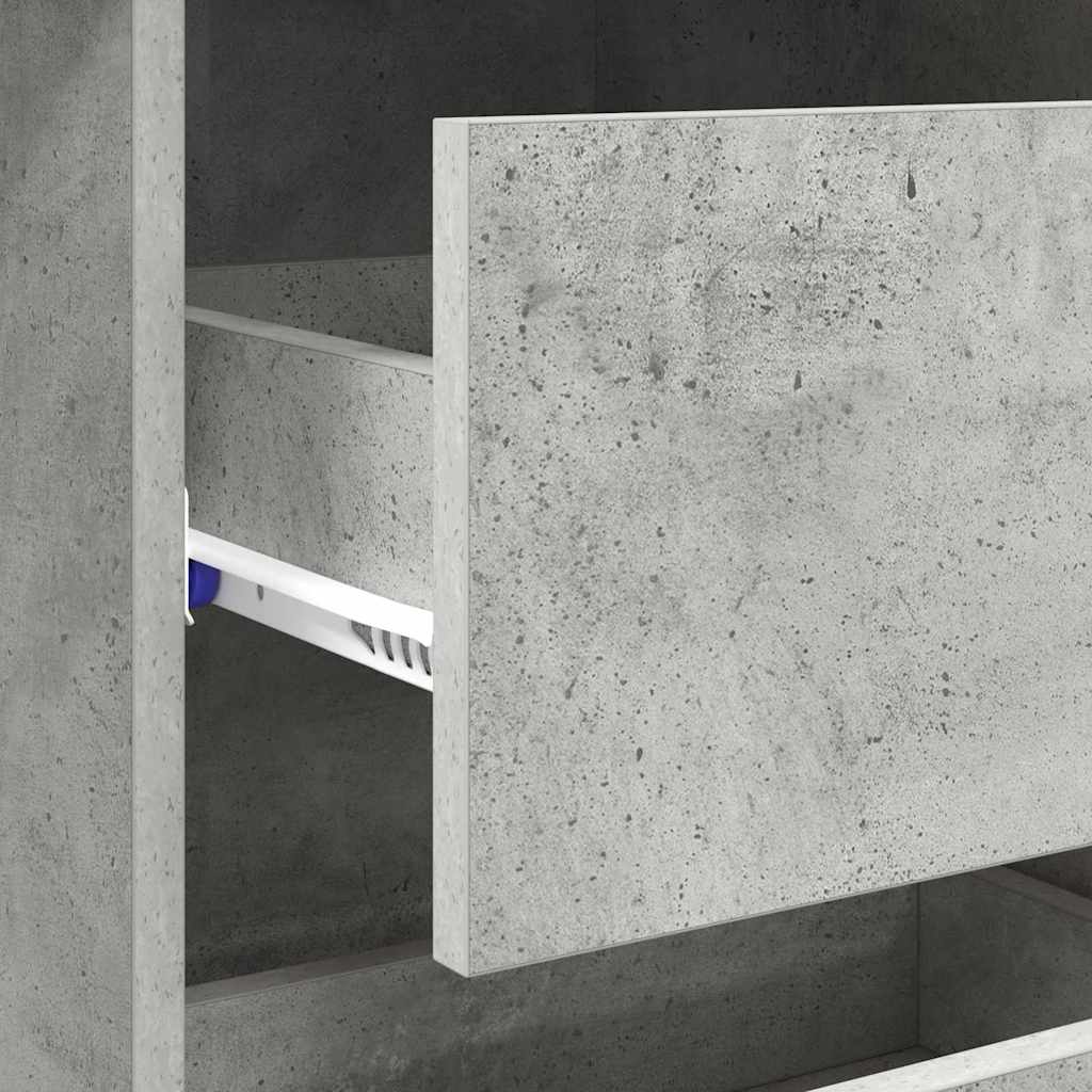 vidaXL Γραφείο Γκρι σκυροδέματος 90 x 37.5 x 75 εκ Επεξεργασμένο ξύλο