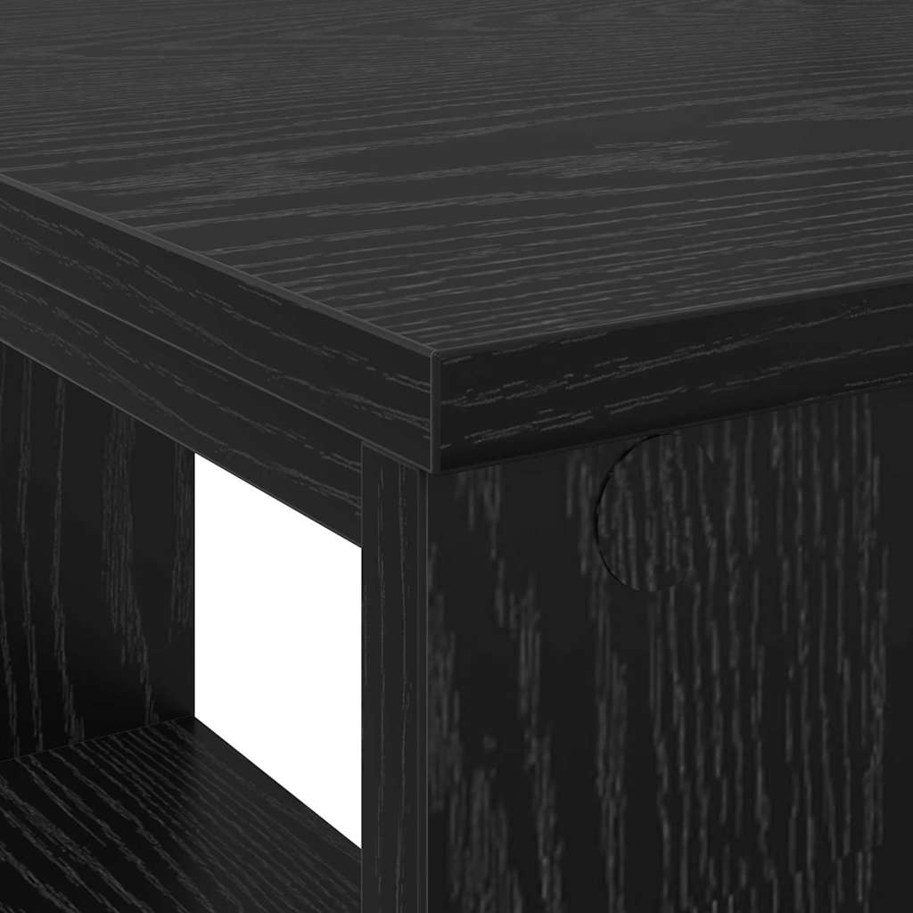 vidaXL Γραφείο με ράφι Μαύρη δρυς 90 x 50 x 75 εκ. Επεξεργασμένο ξύλο